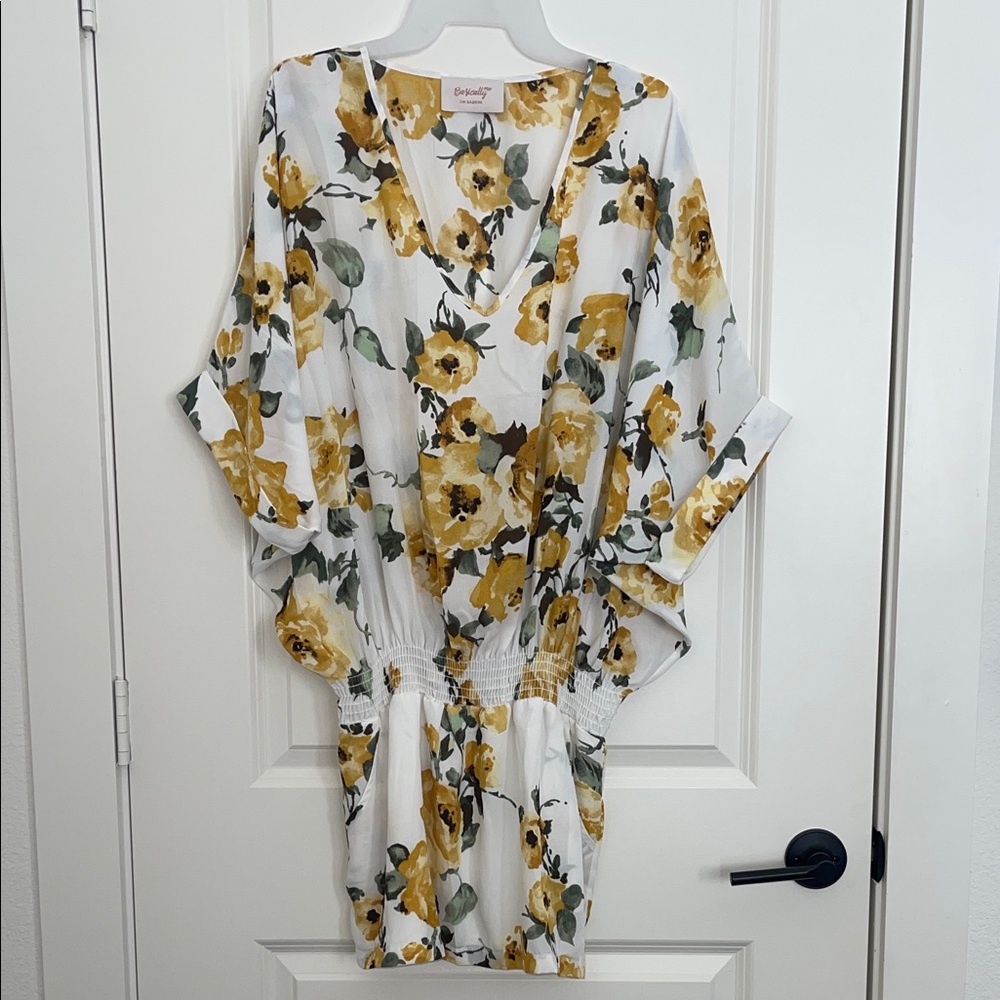 Sale!  ☄️Floral Yellow and White Jumpsuit